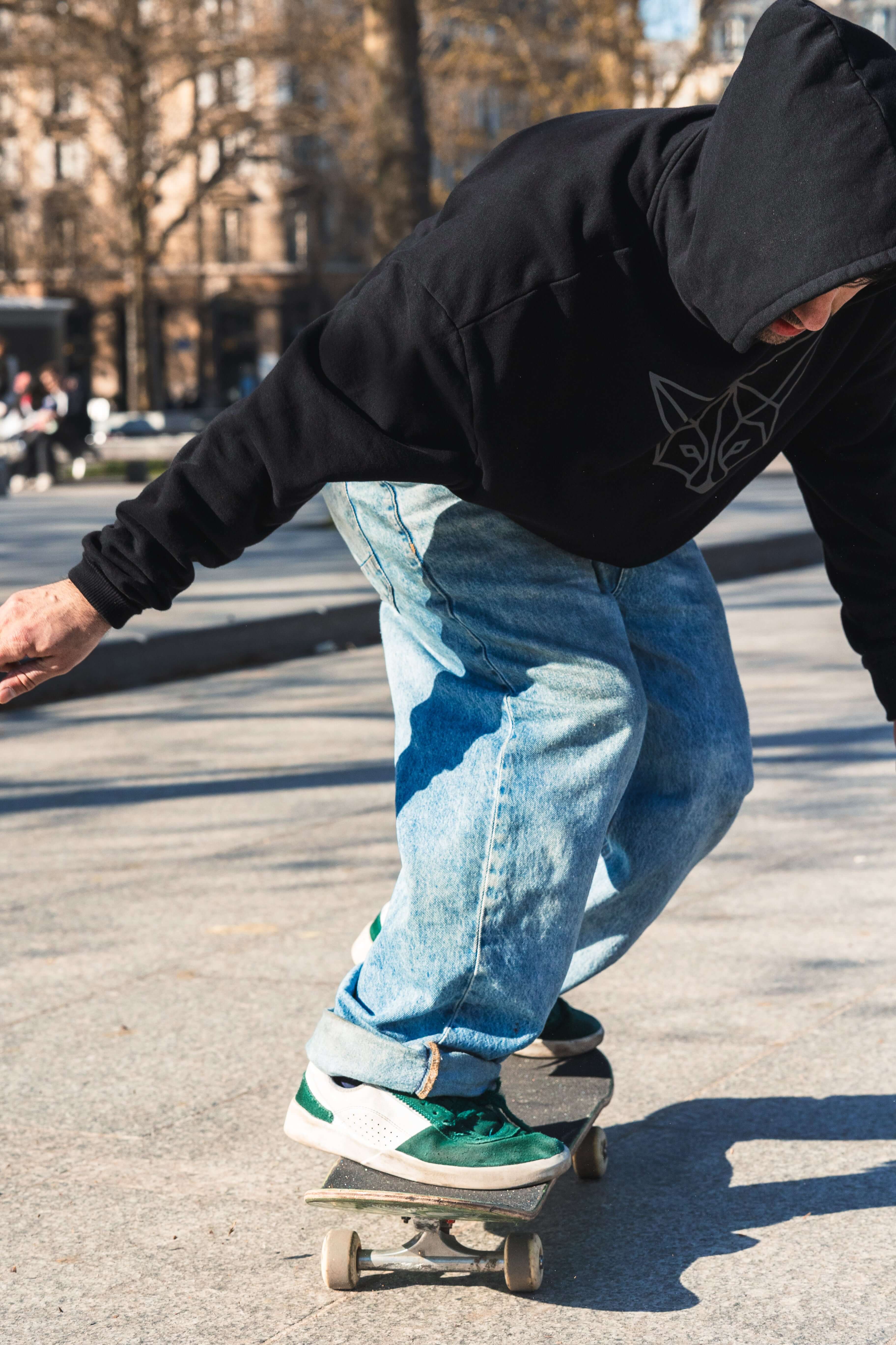 Oversized Black Hoodie - SHINY HOODY