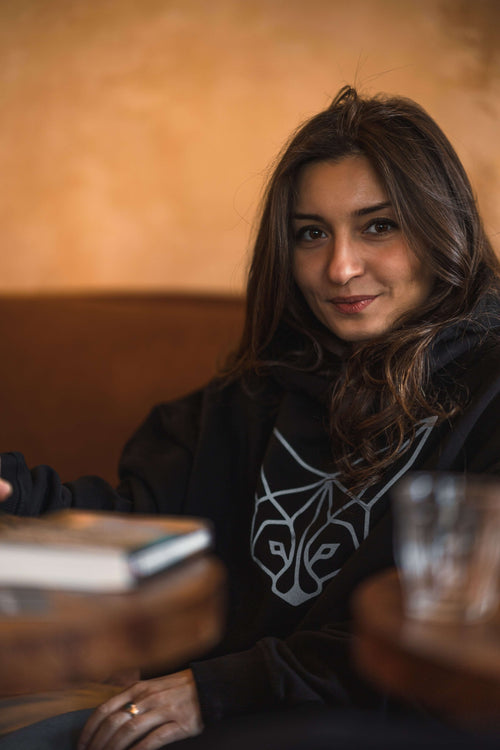 Oversized Black Hoodie - SHINY HOODY